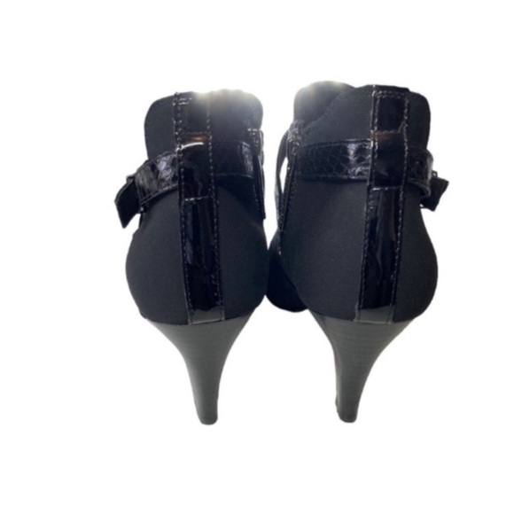 Donald J Pliner Leather Croc Embossed Pointed Toe Ankle Booties Size 7.5 - Picture 3 of 9